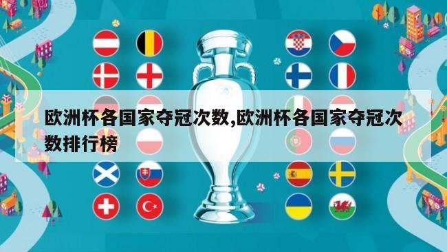 欧洲杯各国家夺冠次数,欧洲杯各国家夺冠次数排行榜