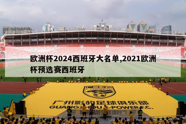 欧洲杯2024西班牙大名单,2021欧洲杯预选赛西班牙